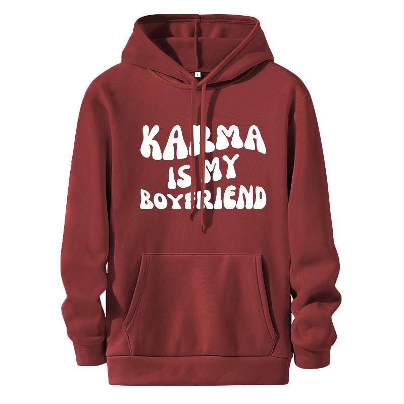 Karma Is My Boyfriend Hoodie Midnights Inspired Hooded Sweatshirt Meet Me At Midnight Lyric Hodoies Kawaii Harajuku Tops