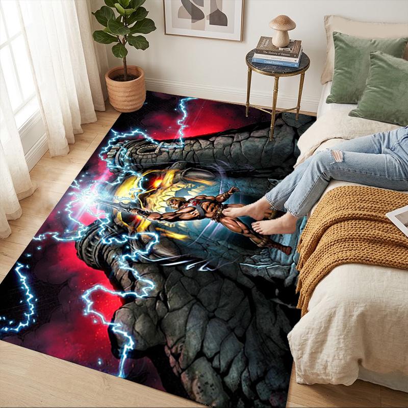 Thunder God Living Room Nonslip Area Rug Soft Carpet For Bedroom Game Playroom Sofa Office Home Decor Doormat Christmas Gift C9301634