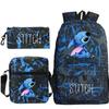 Children'S Backpack Cartoon Printed Primary And Secondary School Schoolbag Shoulder Bag Pencil Bag Set