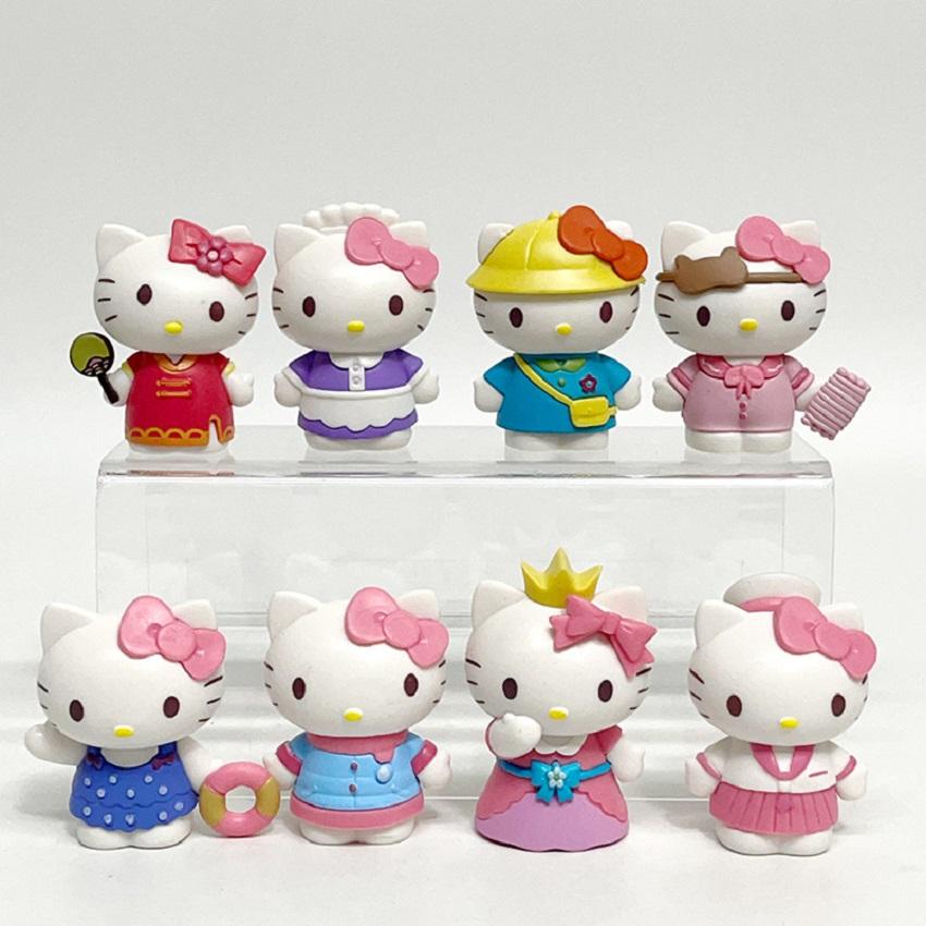 Мультяшные Аниме Фигурки Sanrio Hello Kitty Периферийная Модель Фигурка Действия Игрушки Одевалка Дневник Настольное Украшение Игрушка Подарок