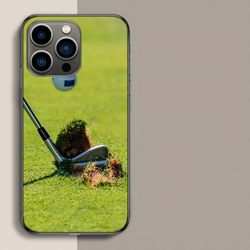 Golf Clubs and Splashing Balls Phone Case For Iphone 17 Air 15 Pro 14 Plus 16 Pro Max 17E 16E 12 13 Mini 11 Cover Cute Fundas