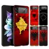 Чехол для телефона с флагом Албании для Samsung Galaxy Z Flip 3 4 5 Складной Мобильный Черный Чехол Для Samsung Z Flip3 Flip4 Flip5 Твердый Чехол из ПК