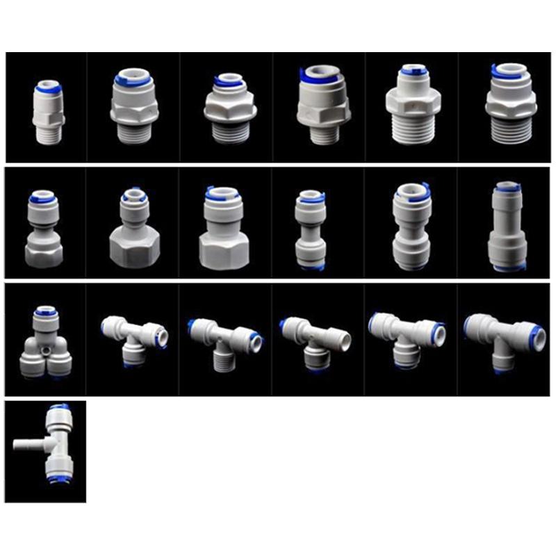 Трубка шланга 1/4" 3/8" НЗ 1/4" 1/2" 3/4" 1/8" Пластиковая трубка Быстроразъемные соединения Фитинги для разъема воды RO Система обратного осмоса
