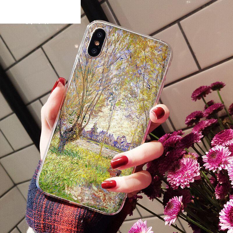 Claude Monet Art Painting TPU Soft Phone Case for Apple iPhone 11 12 13 Pro Max 8 7 6 6S Plus X XS MAX 5 5S SE XR Cellphones