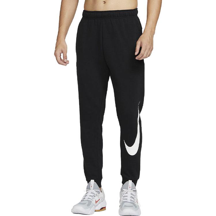Nike Джоггеры с логотипом Dri-FIT из быстросохнущих трикотажных мужских брюк черного цвета FQ6996-010