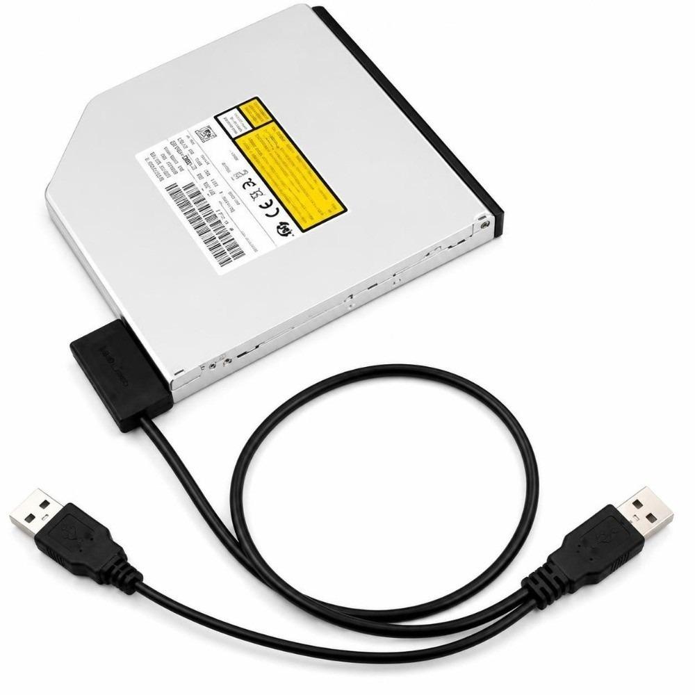 USB 2.0 USB to SATA Cable 5Gbps Speed Optical Drive Adapter  Optical Drive Replacement