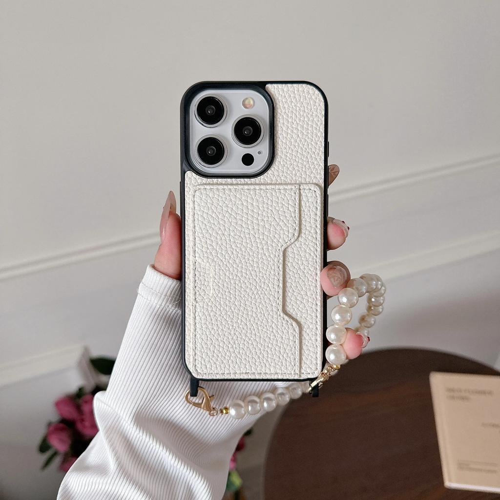 Кожаный ремешок на запястье с держателем для карт Чехол для телефона для IPhone 15 14 13 12 11 Pro Max 15 14 Plus Защитный противоударный чехол