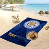 Leicester City Personalized Printed Beach Towel Soccer Logo Support Custom Name Text Absorbent Towel For Sport Travel Special Gift