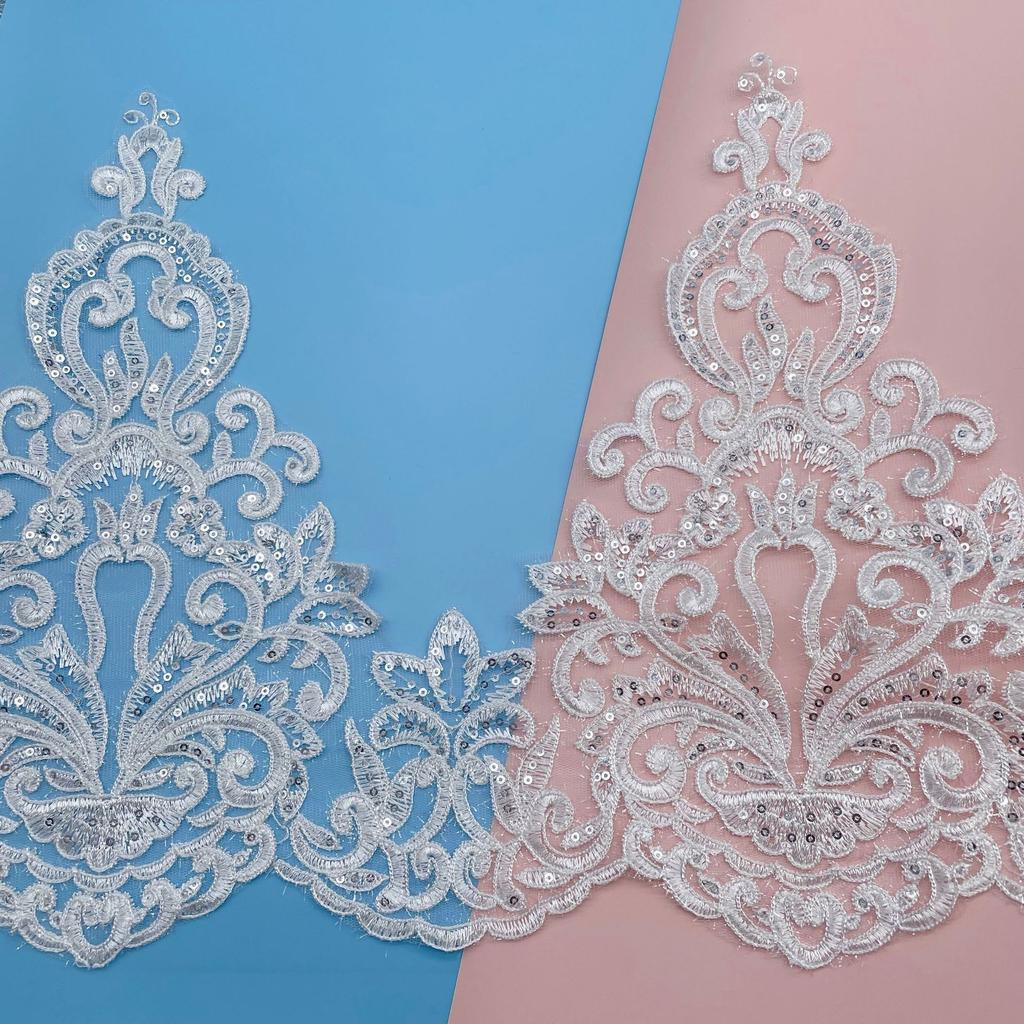 50Yard Car Bone Lace Lace Wool Rope Net Bottom Embroidery Barcode, Three-In-One Lace, Width 34Cm