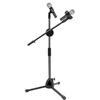 Microphone Stand - Portable Foldable Adjustable Angle Tripod with Mic Clip Holder | Adjustable Desktop Microphone Stand, Recording Microphone Stand, S