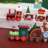 Christmas Decorations Wooden Small Train Children Kindergarten GiftTrain Desktop Decoration Ornaments Christmas Children Gifts