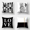 Домашний Декор Современные Наволочки с Узором в Черно-Белых тонах Наволочка с Узором Подходит для Дивана Спальни Автомобиля
