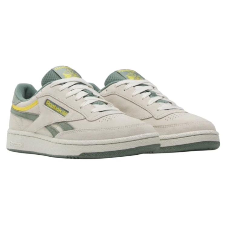 Reebok Club C Revenge Comfortable Versatile Low-Top Sneakers Unisex Sneakers Gray Green 100074164