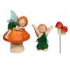 3 Pieces Fairy Garden Decor Mushroom Sculpture Cute Landscape Ornaments Miniature Fairy Garden Figurines