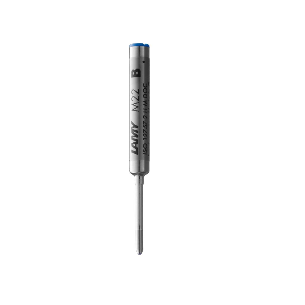 LAMY M22 Ballpoint Pen Compact Refill Metal Original Replacement Refill for Lamy Ballpoint Pen Models Pico Scribble Indelible Broad Line Width Blue