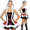 The Red Queen Cosplay Costume Sexy Red Queen of Hearts Halloween Party Fancy Dress
