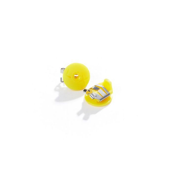 Stones and Minerals. Secure Clasp Hypoallergenic LOX Earrings. Yellow Color. 2 Pairs.