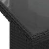 Garden Sofa Set with Cushions 9 pcs Black Poly Rattan