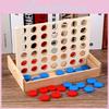 Wooden 4 Chess Connected Line Game Board Children Puzzle Toy For Indoor And Outdoor Activities