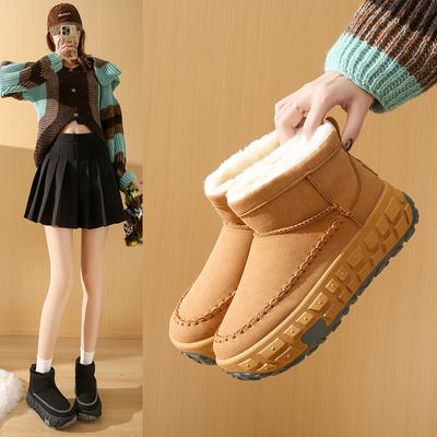 Бархатные высокие зимние ботинки для женщин, зимняя новинка, студенческие, в корейском стиле, теплые повседневные ботинки, хлопковые ботинки