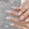 Металлические золотые серебряные наклейки для ногтей сердечки звезды нейл-арт наклейки слайдеры маникюрный декор