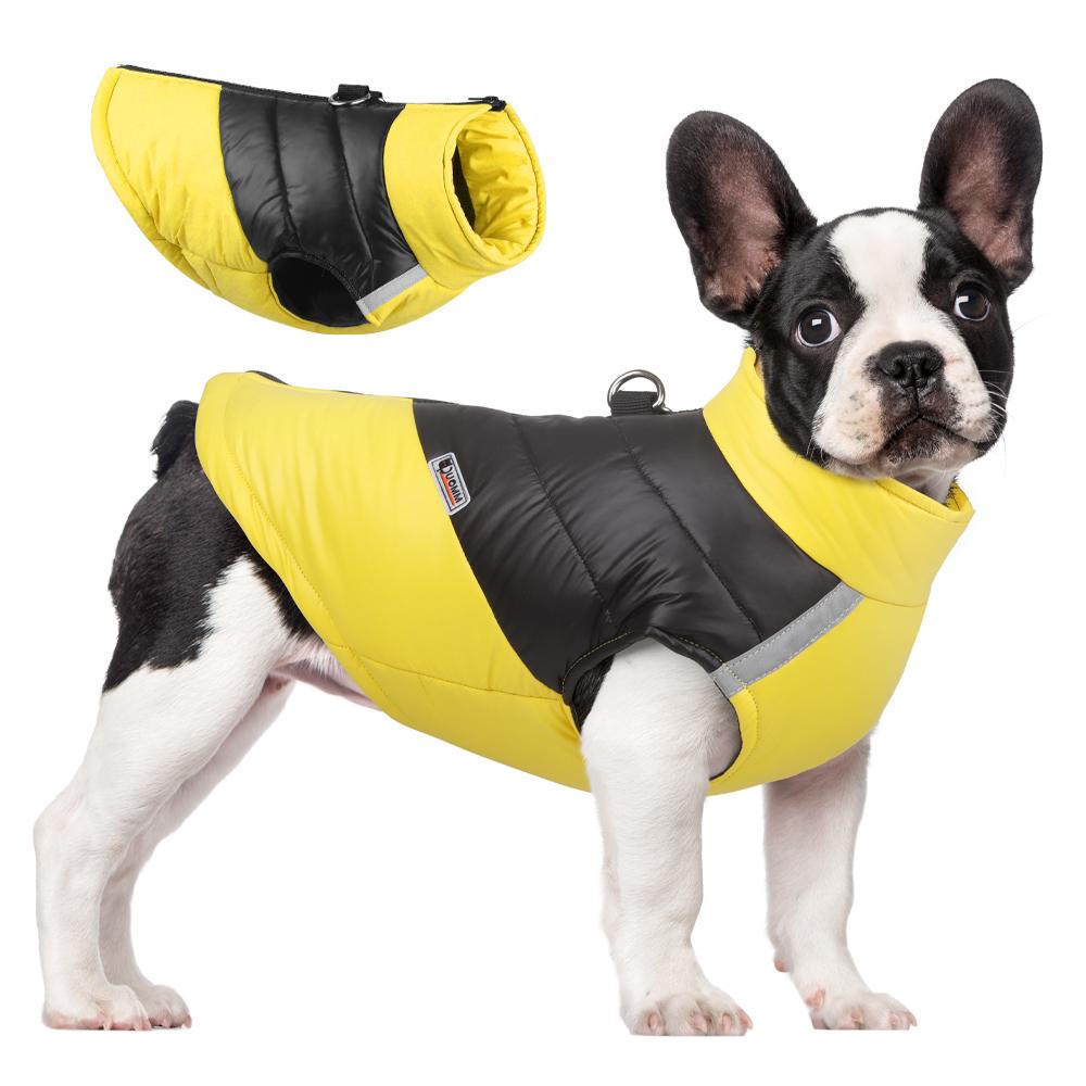 Водонепроницаемая зимняя одежда для собак, теплая хлопковая куртка для домашних животных, жилет для маленьких и больших собак, щенков французского бульдога, пальто, костюм чихуахуа-йорка