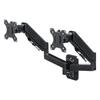 Dual Monitor Adjustable Height and Lbs Weight E-Supply Arm, Wall-Mounted, Gas-Powered, 32-inch Compatible, Left/Right, 22.5 (10 Kg) Capacity, Black,