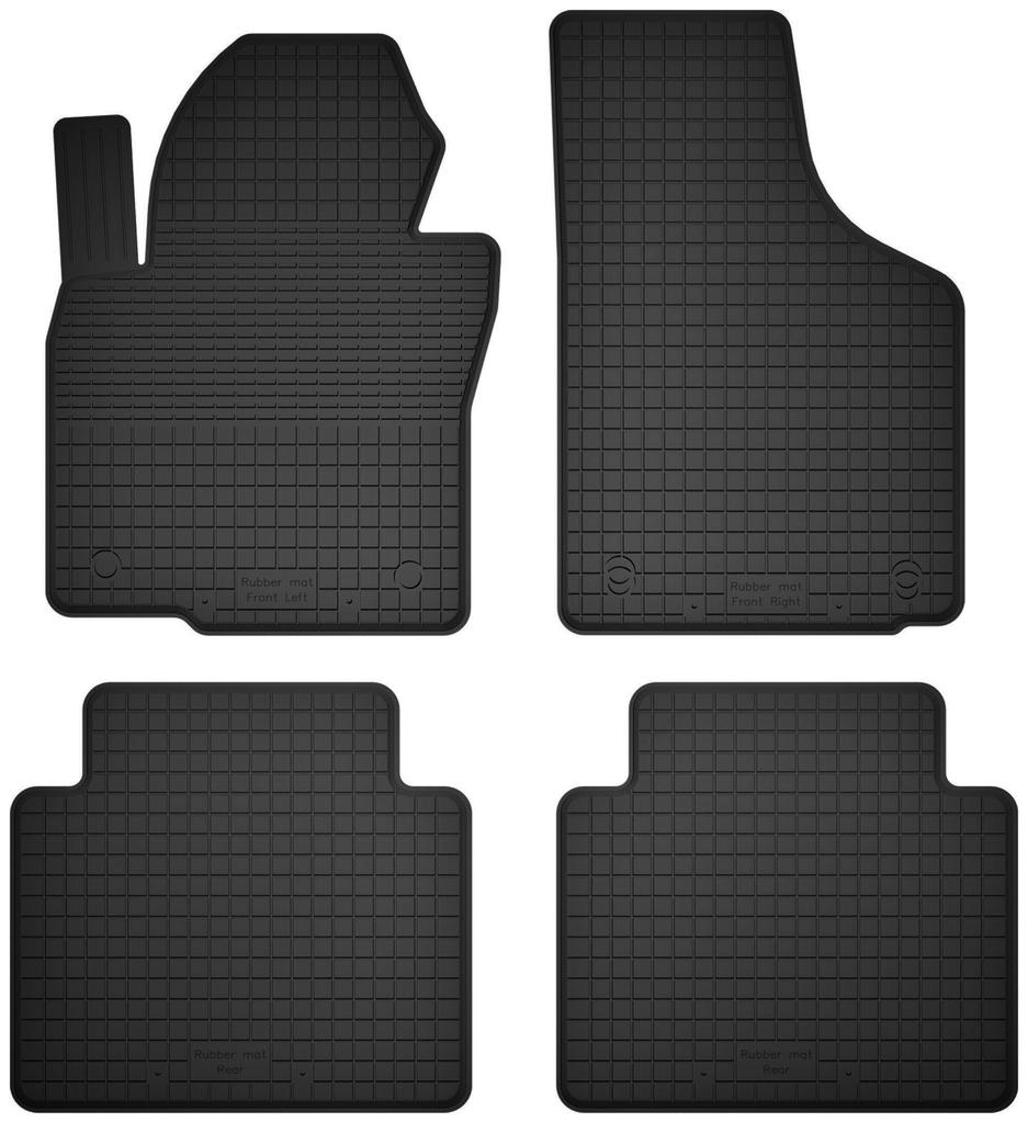Rubber car mats, set of 4, universal for: Volkswagen Tiguan I minivan (2007-2015)