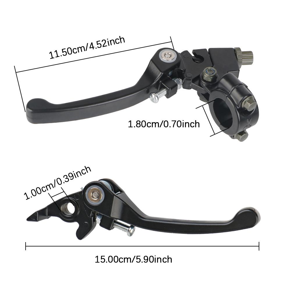 Handlebar Drum Lever Fit Aluminum Alloy Snap Back Type Leve Left/Right Set For KLX CRF XR50-250 Motorcycle Clutch Brake Lever Foldable