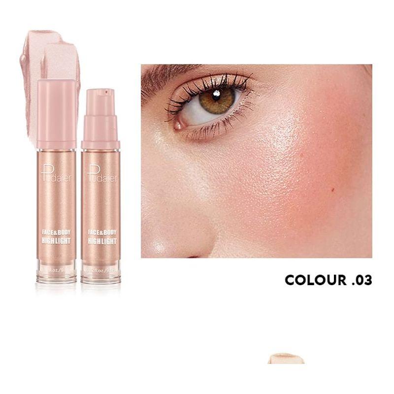 Pudaier - Сияющий жидкий хайлайтер для лица и тела - 8 цветов