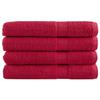 VidaXL Premium Quality Towels 4 Pcs, Shower Towels, Bath Sheets, Toilet Guest Towels, Red 137414