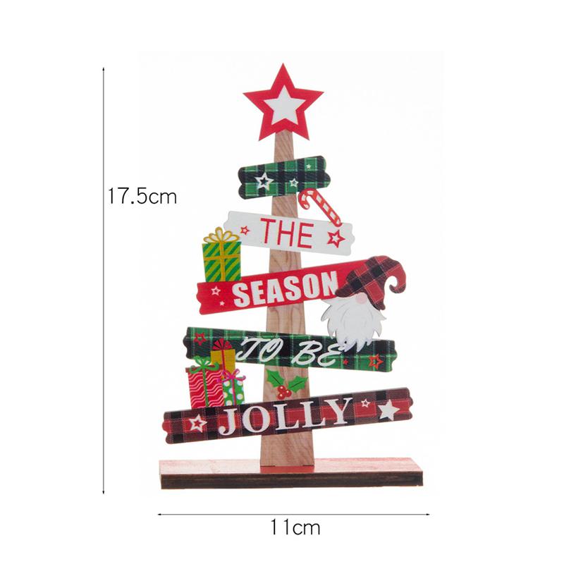 Desktop Christmas Tree Ornament Santa Claus Merry Christmas Wooden Sign Plaque 2024 Xmas Decoration for Home 2025 New Year Gift