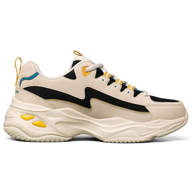 Skechers D'Lites 4.0 Сетчатые, Синтетическая кожа Низкие Массивные Кроссовки Мужские Натуральный 237225-NTMT