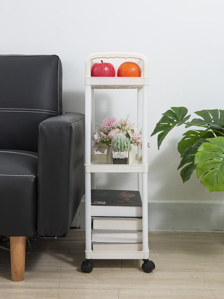 3-4 яруса белая простая пластиковая сборная стойка для хранения, ванная комната, легкая тележка для хранения мелких предметов, напольное хранилище ра