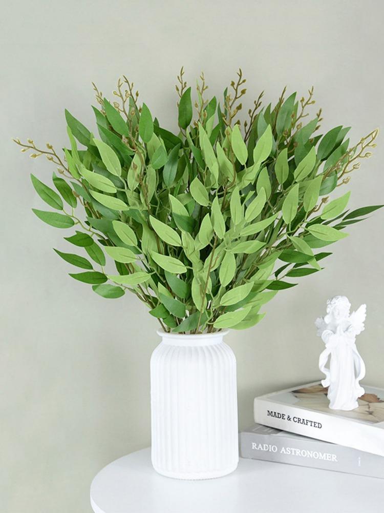 3 пучка шелковых листьев с 5 ответвлениями, искусственный букет из ивы для свадебного декора, украшения дома, сада, вазы, для вечеринки в стиле джунглей, для изготовления венков из растений своими руками