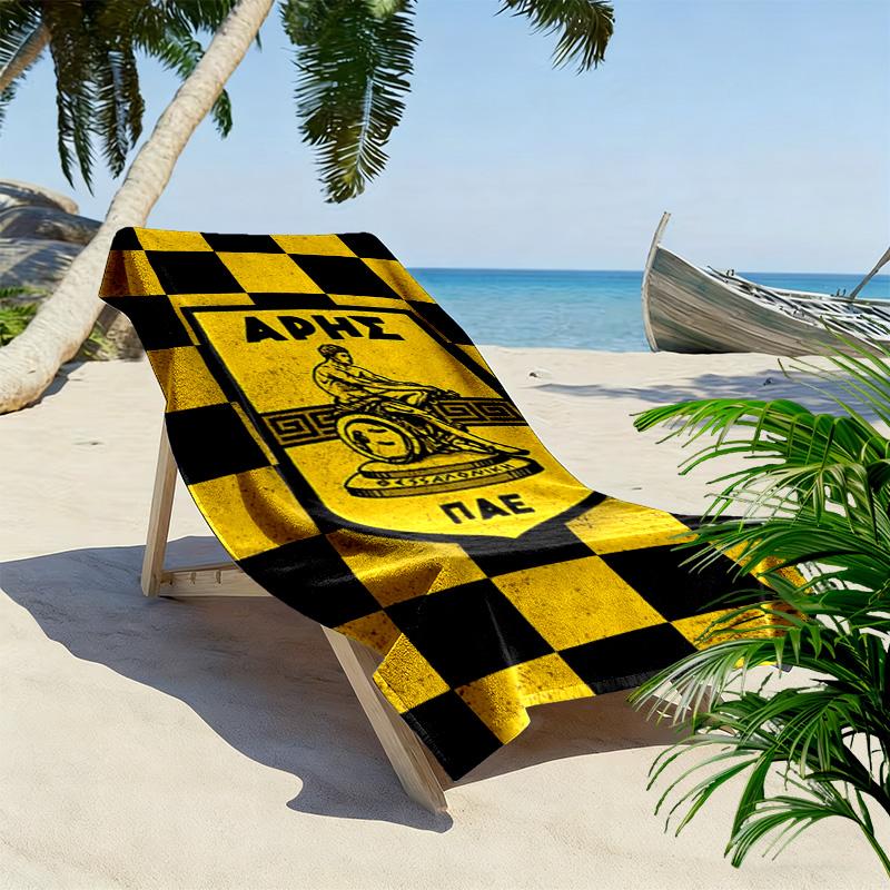 Aris Salónica Print Beach Towel, Large Soft Quick Dry Towel for Beach Camping Swimming