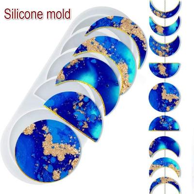 Формы из смолы «Фазы Луны» Формы из силикона «Полумесяц» Формы из эпоксидной смолы «Полная Луна» Формы из молодой Луны для поделок из смолы «Сделай сам» Украшения