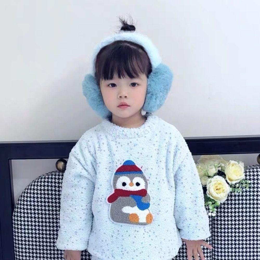 Windproof Foldable Ear Cover Thicken Children's Ear Warmers Fashion Winter Plush Earmuffs  Outdoor