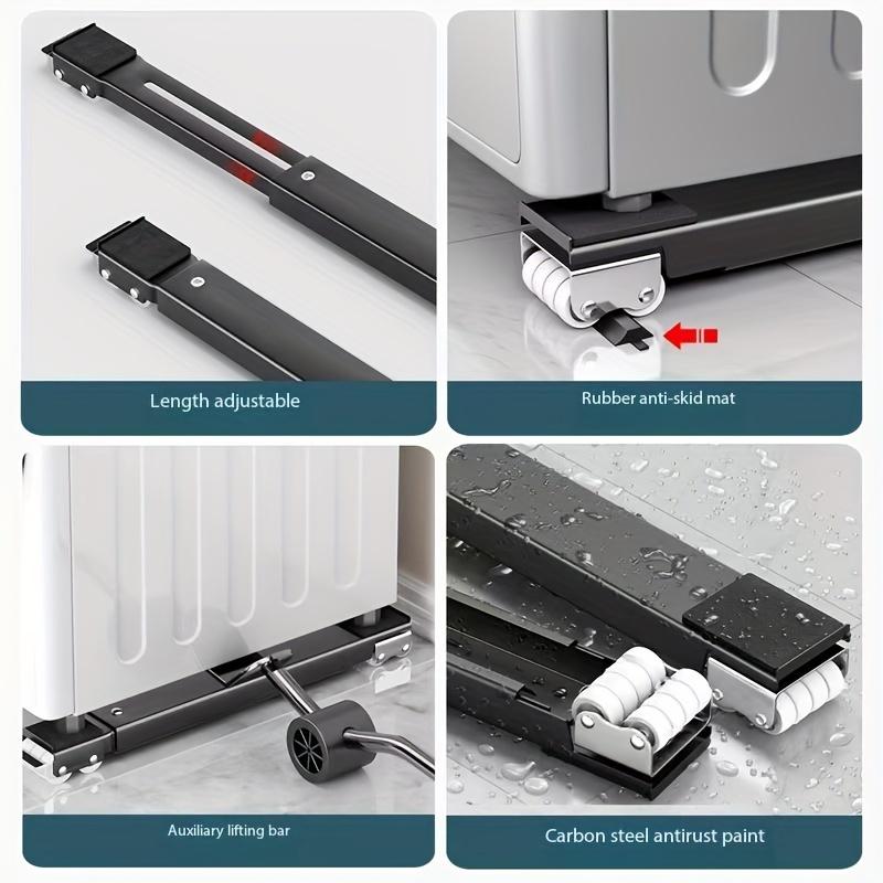 2 шт. Подставка для стиральной машины, тележка, ножки, подвижная, регулируемая, телескопическая, подставка для холодильника, колеса для сушилки, холодильника, бытовой техники