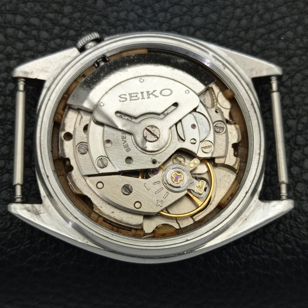 VINTAGE SEIKO 5 AUTOMATIC 6309A JAPAN MENS SILVER COLOR DIAL WATCH A701255-5 R206a-a701255