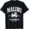 Vintage Malibu Beach Surf Souvenir Unisex T-shirt For All Ages - Retro Style