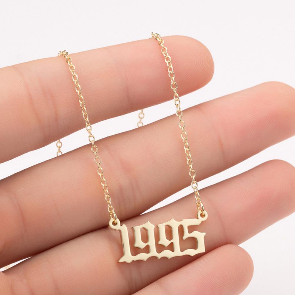 Puntos 1980-2019 год рождения номер подвеска-подвеска-цепочка из нержавеющей стали ювелирные изделия