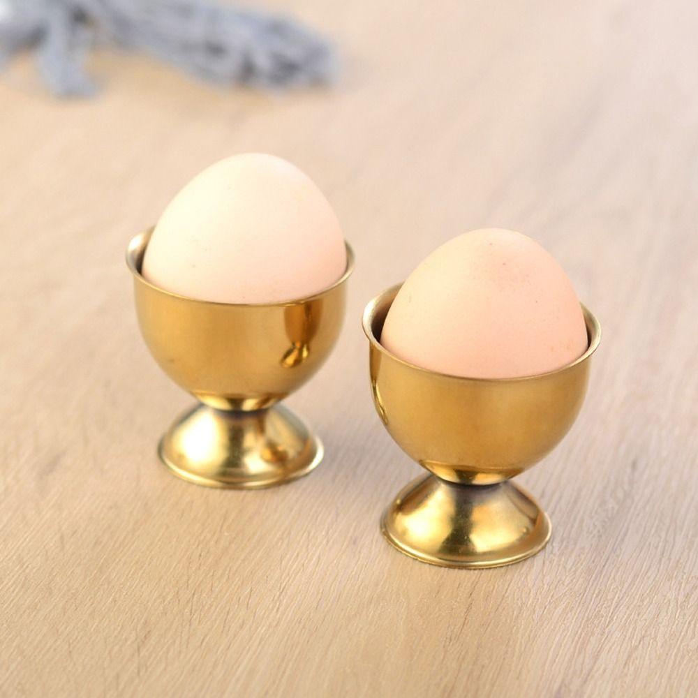 4Pcs Multipurpose Stainless Steel Boiled Egg Cups Portable Convenient Stand Rack Eggs Poach Eggs Holder Kitchen Tools