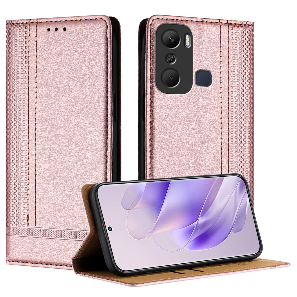 Кожаный чехол-книжка с тиснением личи для серии Infinix, Infinix Note 12 (2023),Infinix Note 12 Pro, Infinix Hot20i, Infinix Hot20S, Infinix Smart 7...