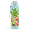 1PC Colorful Pineapple Fruit Art Print 750ml Color Plastic Sports Water Bottle Leakproof Flip Straw Lid Suitable for Sports Office Home Use