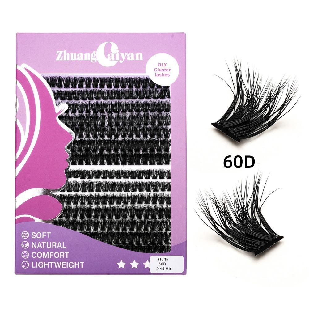 30P/60P/80P/100P Fluffy False Eyelashes Segmented Eyelashes Bundles  Grafting Lashes