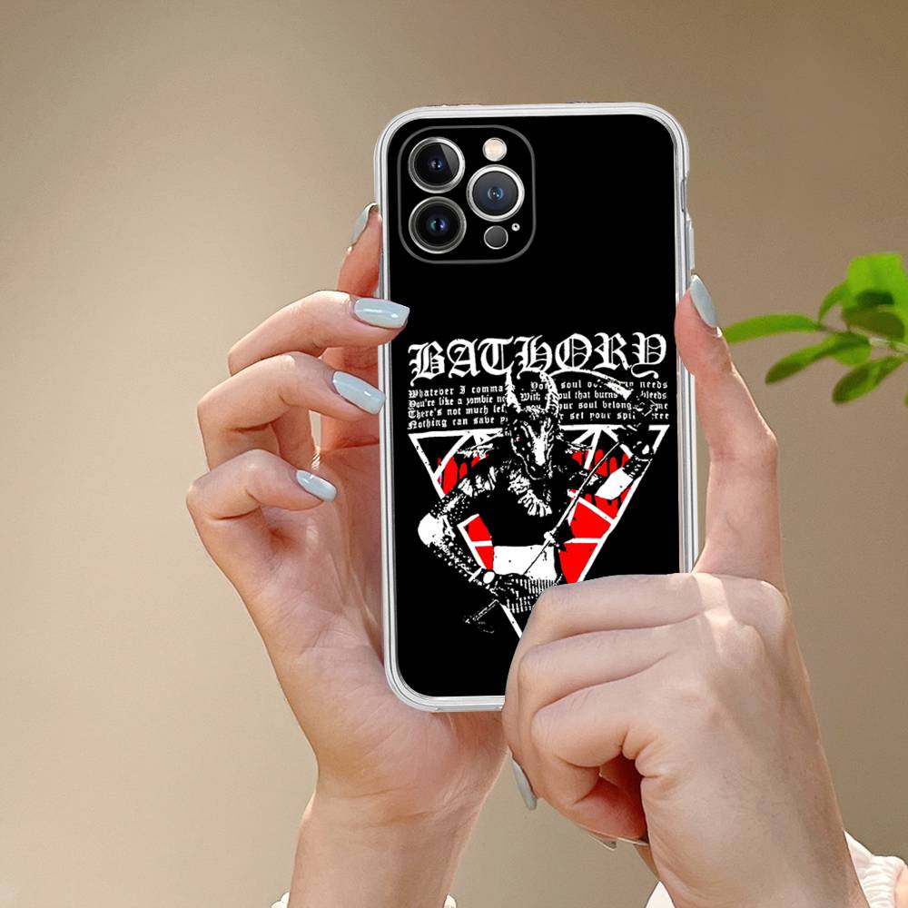 Bathory Quorthon Band Singer Phone Case For IPhone 17 16 15 14 13 11 12 Pro Max 16 Plus Transparent
