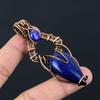 Lapis Lazuli Gemstone Pure Copper Wire Wrapped Handmade Pendant Jewelry For Christmas Gift