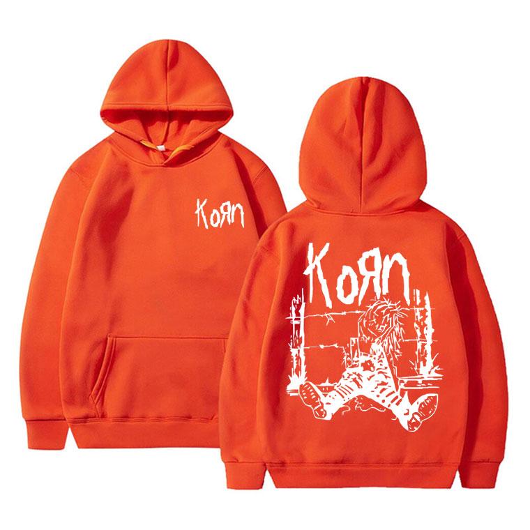 Рок-группа Korn Толстовка с рисунком унисекс Крупногабаритная уличная одежда Мужские винтажные толстовки унисекс флисовая хлопковая толстовка Фирменная одежда унисекс