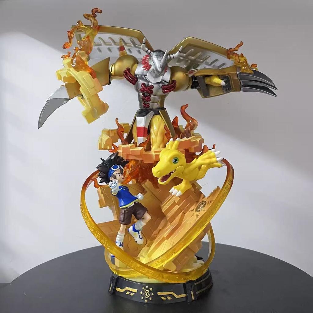 30 см Фигурки Digimon Adventure Тайчи Агумон Военный Греймон Аниме Фигурки ПВХ Статуя Коллекционная Фигурка Настольное Украшение Игрушки Подарок